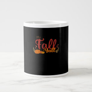 It’s Fall Y’all Pumpkins and Mushrooms Autumn Large Coffee Mug