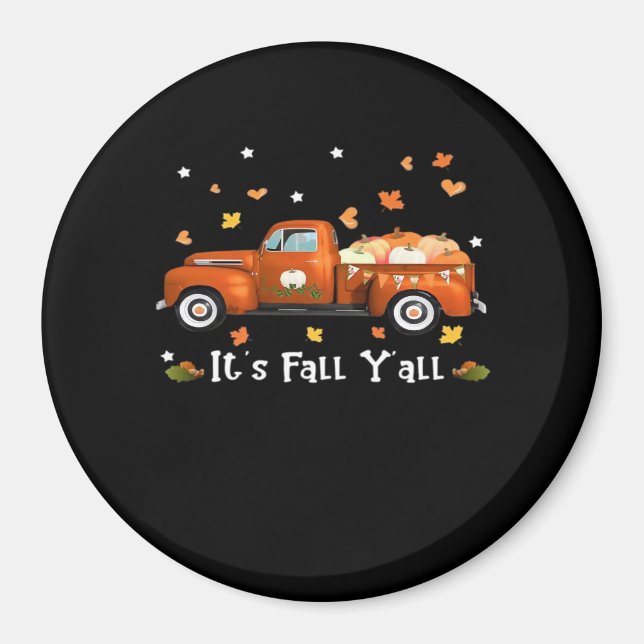 It’s Fall Y’all Pumpkins Autumn Fall Minimal Clean Magnet (Front)