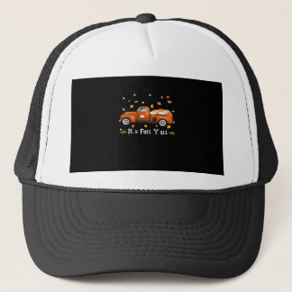 It’s Fall Y’all Pumpkins Autumn Fall Minimal Clean Trucker Hat