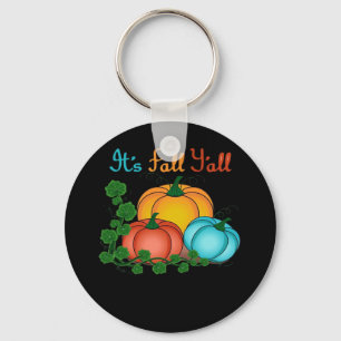 It’s Fall Y’all Pumpkins Retro Graphic Key Ring