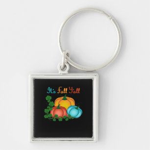 It’s Fall Y’all Pumpkins Retro Graphic Key Ring