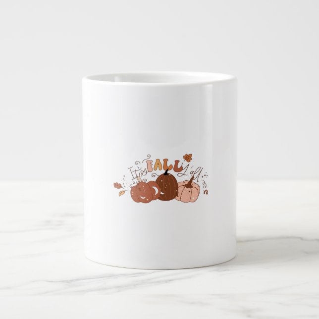 It’s Fall Y’all Retro Classic Large Coffee Mug (Front)