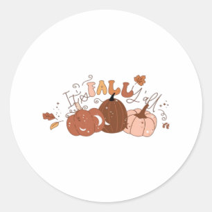 It’s Fall Y’all Retro Classic Round Sticker