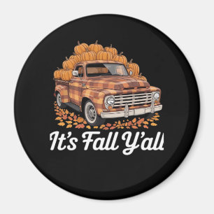 It’s Fall Y’all Rustic Pumpkin Vintage Style Magnet