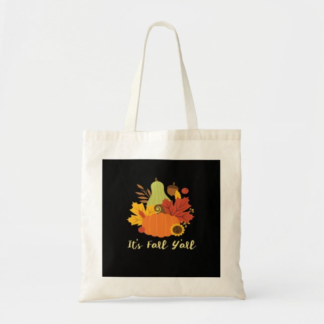 It’s Fall Y’all Trendy Aesthetic Style Tote Bag (Front)