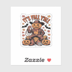 It’s Fall Y’all Western Cowboy Pumpkin Halloween