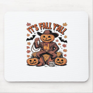 It’s Fall Y’all Western Cowboy Pumpkin Halloween Mouse Pad