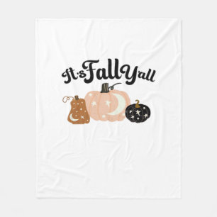 It’s Fall Y’all With Moons Beautiful Halloween Des Fleece Blanket