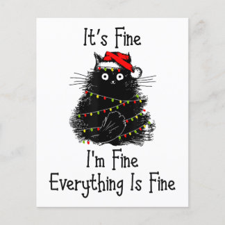 It’s Fine Everything is Fine Christmas Light Black
