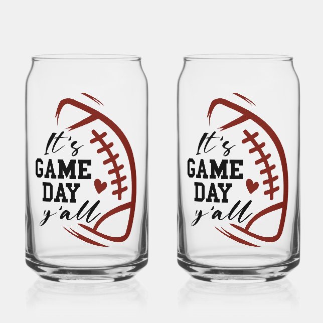 It’s game Day.  Can Glass (Front)