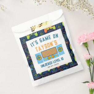It’s Game On Napkins – Video Game Birthday Party Favour Bags