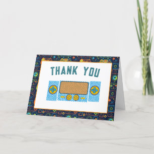 It’s Game On Skull – Video Game Birthday Thank You Card