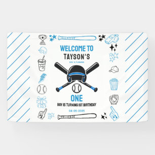 It’s Game Time Baseball 1st Birthday – Fun Kids  Banner