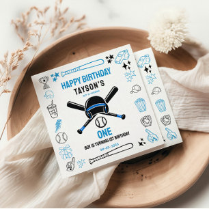 It’s Game Time Baseball 1st Birthday – Fun Kids Napkin