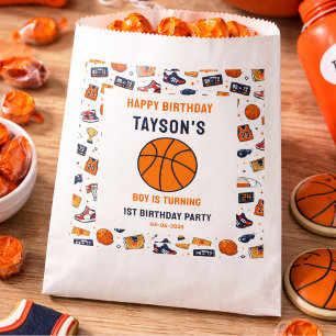 It’s Game Time Basketball 1st Birthday Rookie Year Favour Bags