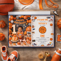 It’s Game Time Basketball 1st Birthday Rookie Year