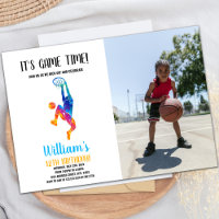 It’s Game Time Basketball Birthday Invitation