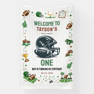 It’s Game Time football 1st Birthday – Fun Kids  Banner