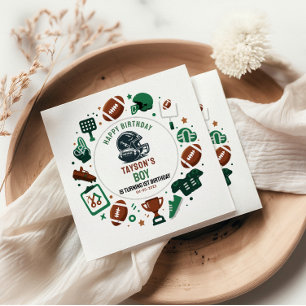 It’s Game Time Football 1st Birthday – Fun Kids Napkin
