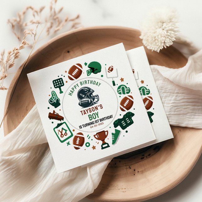 It’s Game Time Football 1st Birthday – Fun Kids  Napkin (It’s Game Time Football 1st Birthday – Fun Kids Napkins
)