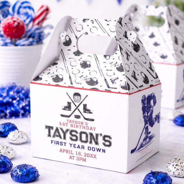It’s Game Time Hockey 1st Birthday Party Favour Box (It’s Game Time Hockey 1st Birthday Party Favor Boxes
)