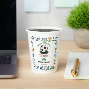 It’s Game Time Soccer 1st Birthday – Fun Kids Paper Cups