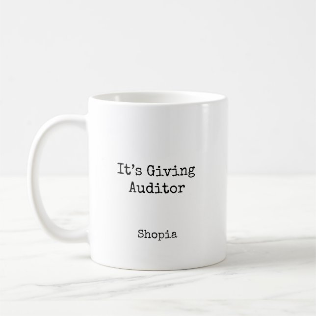 It’s Giving Auditor Personalized  Coffee Mug (Left)
