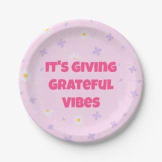 It’s Giving Grateful Vibes Pink & Lavender Plates