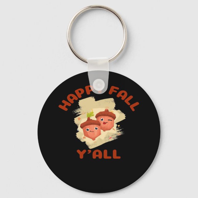 It’s Happy Fall Y’all Creative Casual Key Ring (Front)