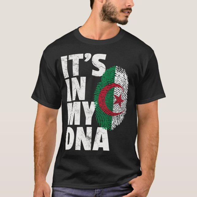 IT_S IN MY DNA Algerian Algeria Flag Men Women Pri T-Shirt (Front)