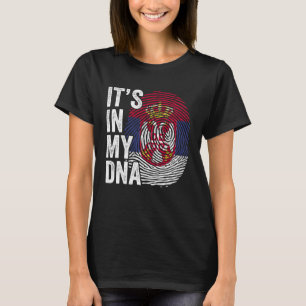 It s In My DNA Cool Srbija Fingerprint Serbia Serb T-Shirt