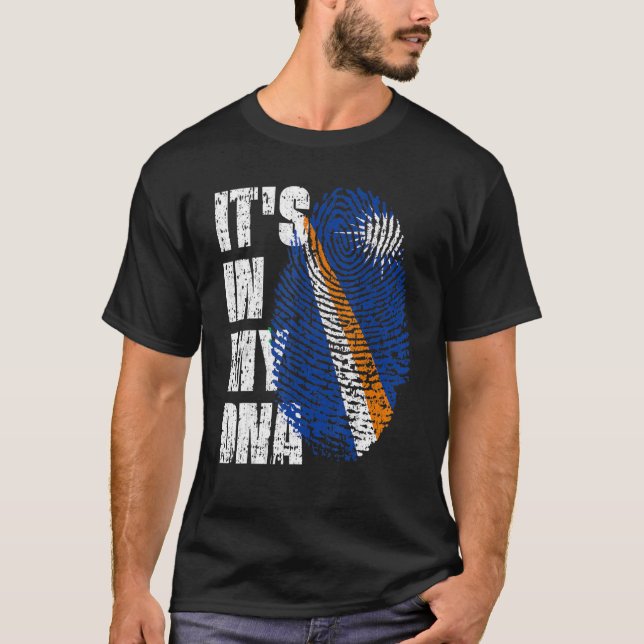 It S In My Dna Marshall Islands Flag Marshallese T-Shirt (Front)