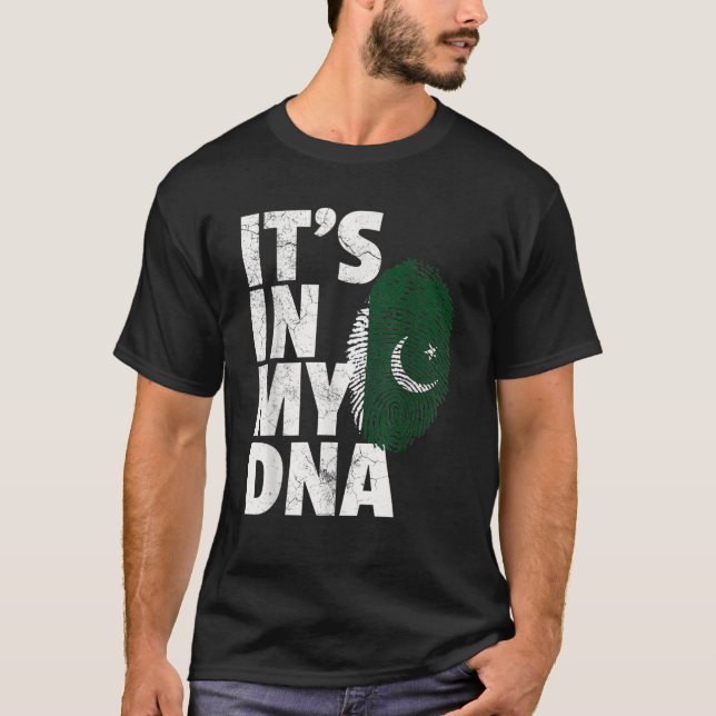 IT S IN MY DNA Pakistan Flag Pride National Countr T-Shirt (Front)