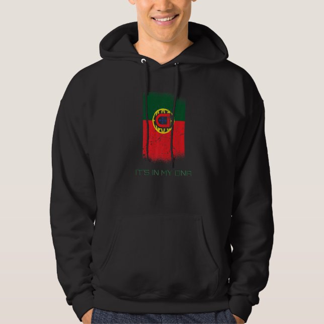 It S In My Dna Portugal  Proud Portuguese Flag Hoodie (Front)