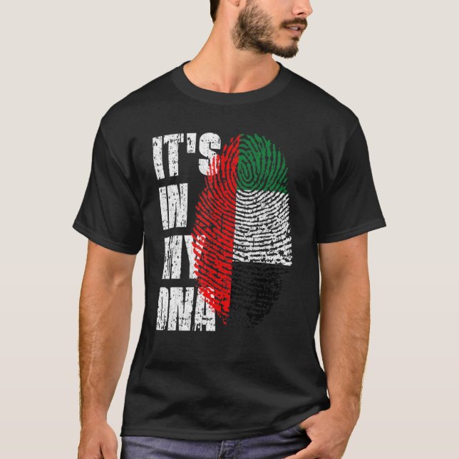 It S In My Dna United Arab Emirates Flag Uae Emira T-Shirt (Front)