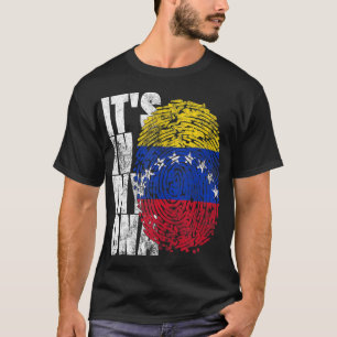 It_s In My DNA Venezuelan Print Bandera de Venezue T-Shirt