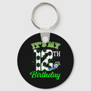 It’s My 12th Birthday Footll Boy Girl Kids Soccer Key Ring