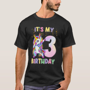 It s My 3rd Birthday Unicorn  3 Year Old Girls T-Shirt