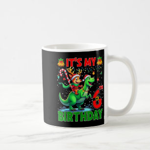 It’s My 6th Birthday Xmas Reindeer Riding Dinosaur Coffee Mug