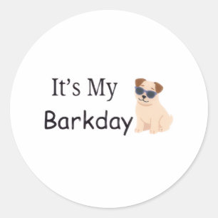 It’s My Barkday Cute Dog Birthday Sticker