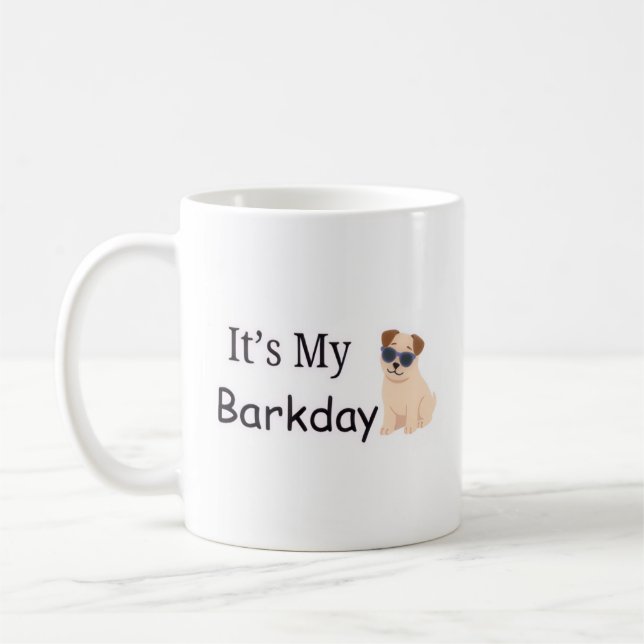 It’s My Barkday Cute Puppy Mug (Left)