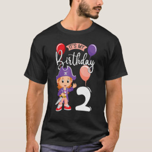 It`s My Birthday 2 Pirate Party Themed Pirate Birt T-Shirt