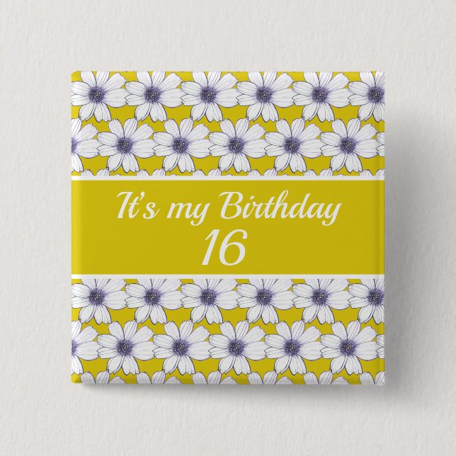 It’s my Birthday Custom Birthday 15 Cm Square Badge (Front)