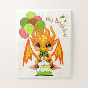 It’s My Birthday Cute Dragon Kids Puzzle