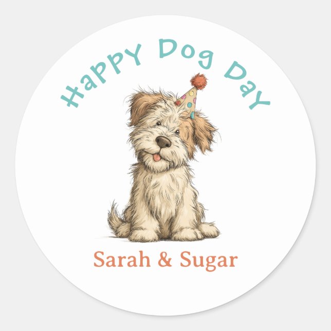 It’s My Day Dog Stickers – Funny Custom Pet Name  (Front)