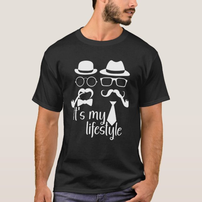 It s my Lifstyle I Hipster pipe tobacco smoker T-Shirt (Front)
