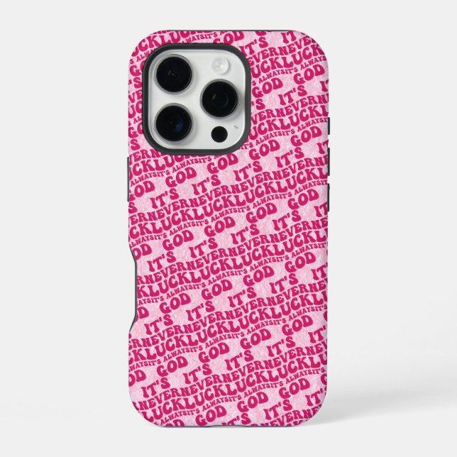 It’s Never Luck It’s Always God iPhone Case (Back)