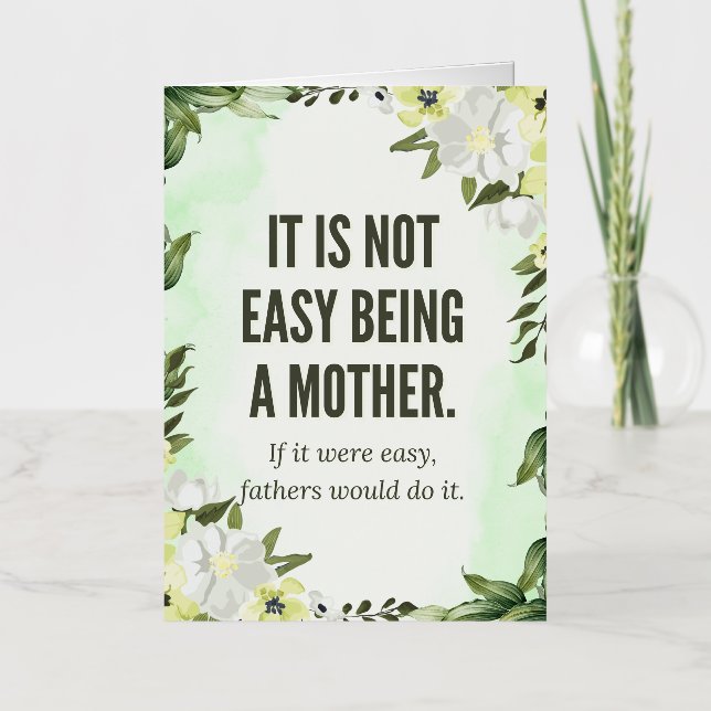 "It’s Not Easy Being a Mother" – The Golden Girls  Foil Greeting Card (Front)