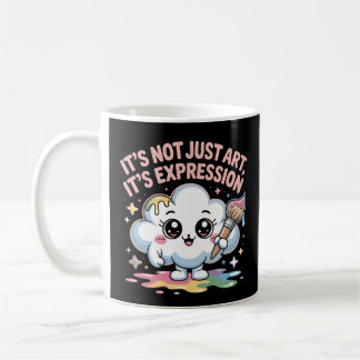 It’s Not Just Art, It’s Expression Kawaii Cloud Coffee Mug