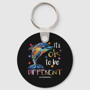It’s Ok To Be Different - Autism Awareness Dolphin Key Ring